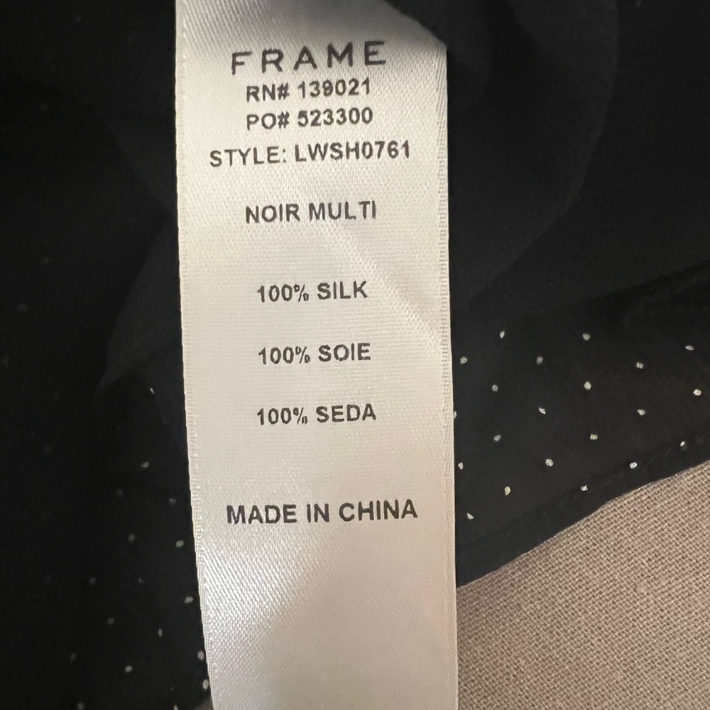 FRAME Smocked Sleeveless Blouse, Size XS - Picture 6 of 6